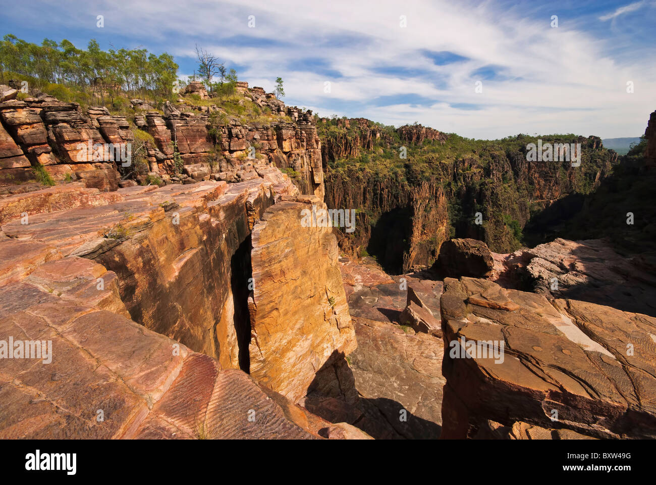 Spitze der Twin Falls, Kakadu-Nationalpark Stockfoto