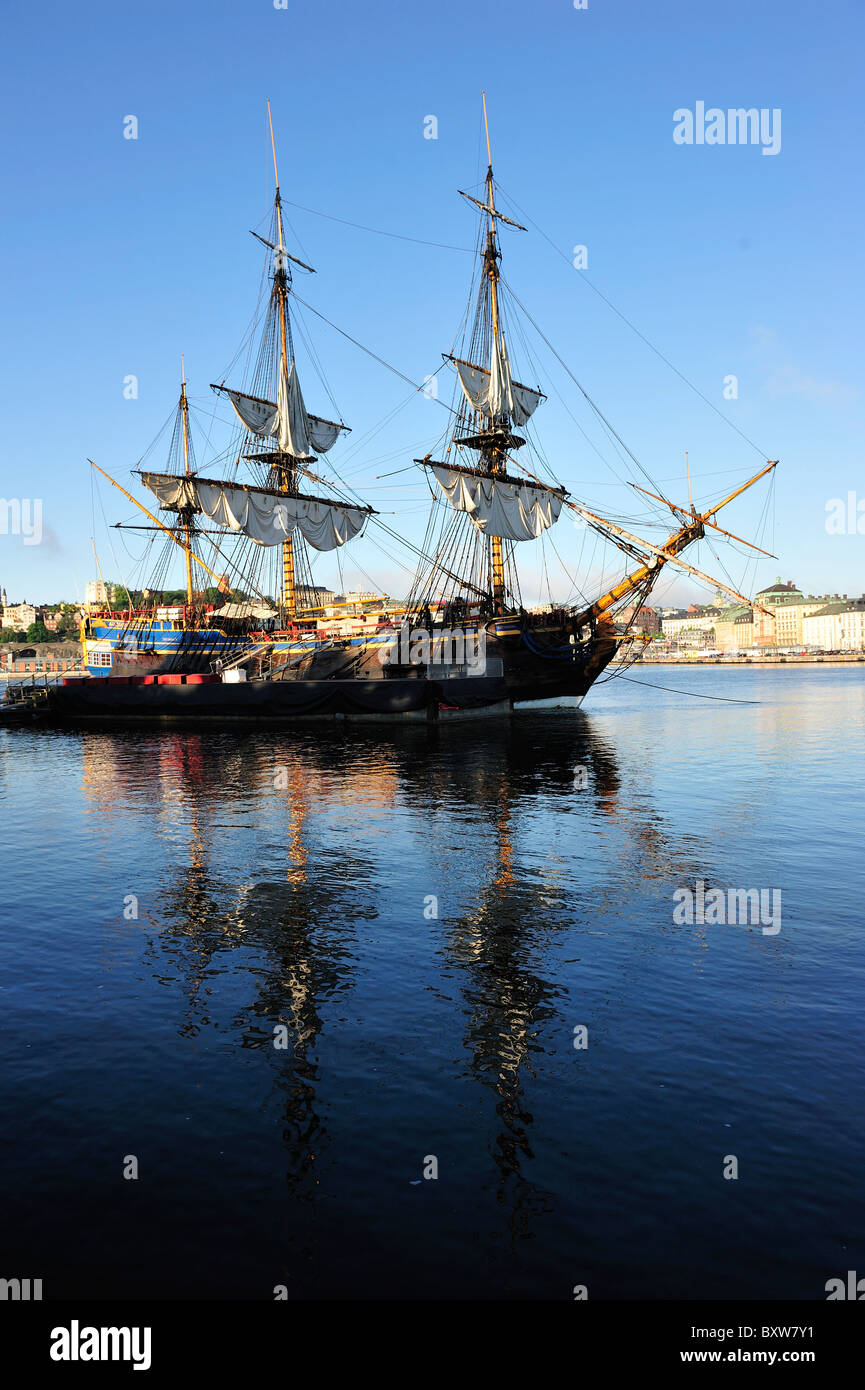 Das alte Segel Schiff, Göteborg in Stockholm verankert Stockfoto