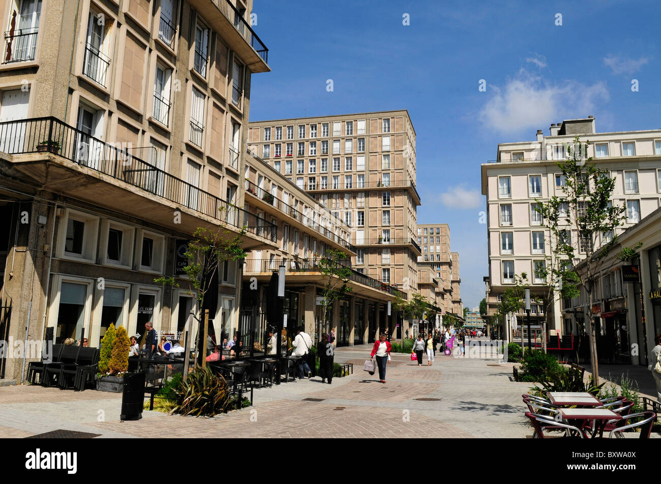 Le Havre (76): "Rue Victor Hugo" Straße Stockfoto