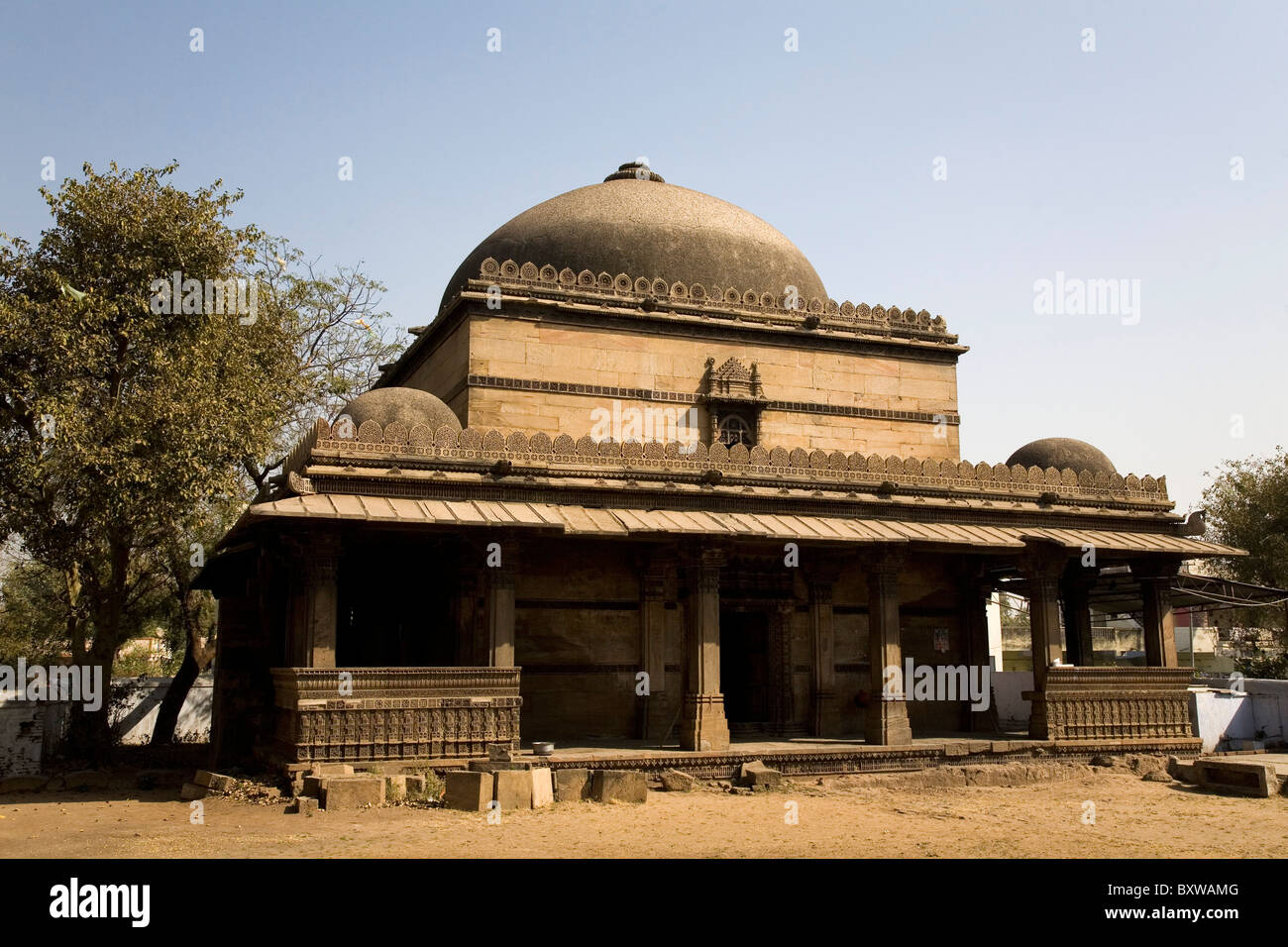 Das Mausoleum an der Bai Harir Moschee in Ahmedabad, Gujarat, Indien. Stockfoto