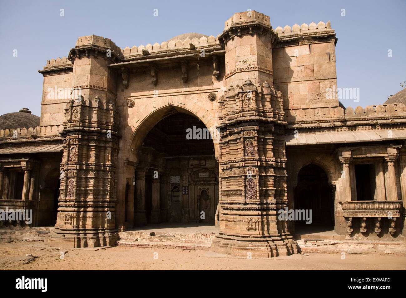 Die Bai Harir Moschee in Ahmedabad, Gujarat, Indien. Stockfoto
