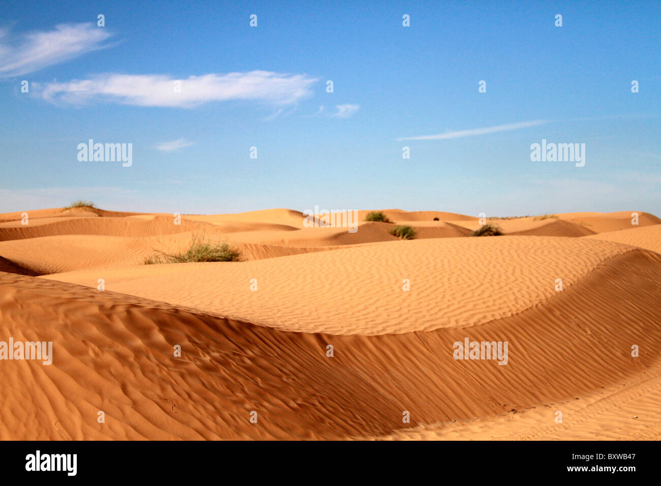 Tunesien-Sahara-Dünen Stockfoto