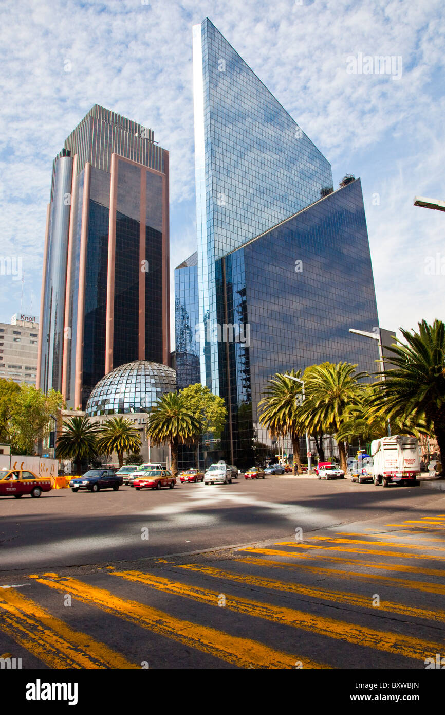Centro Bursatil Börse am Passeo De La Reforma in Mexiko-Stadt Stockfoto
