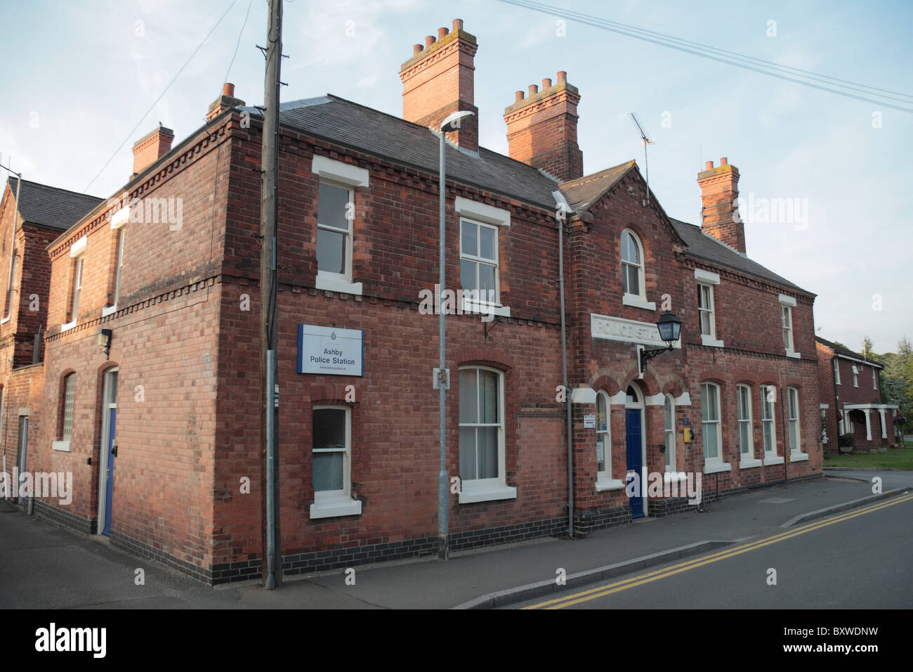 Die Ashby De La Zouch Polizeistation, Leicestershire, England, UK. Stockfoto