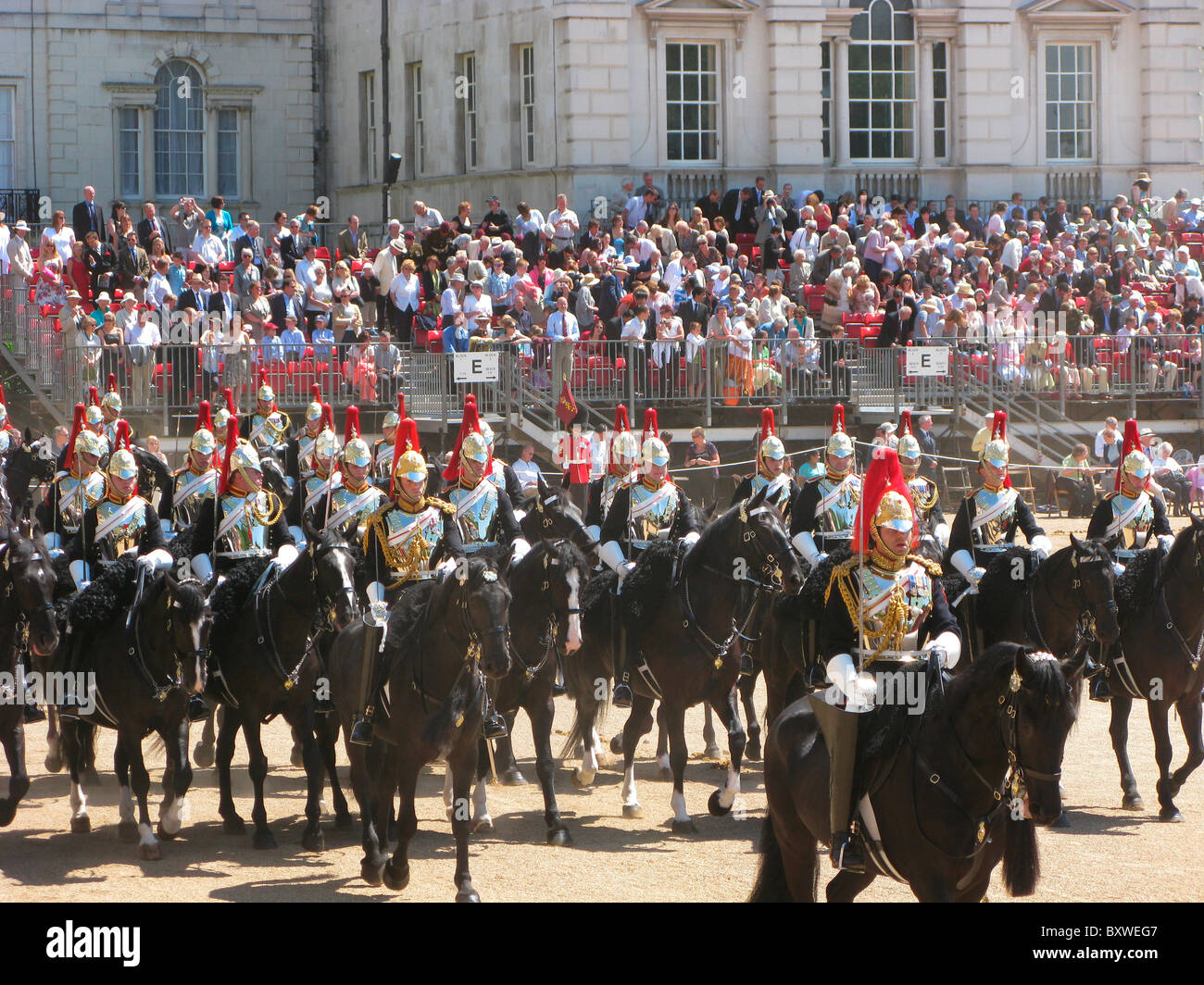 Troopng die Farbe, traditionell, London, Uk, Englisch Jahresveranstaltung in Pferd schützt Parade. Stockfoto