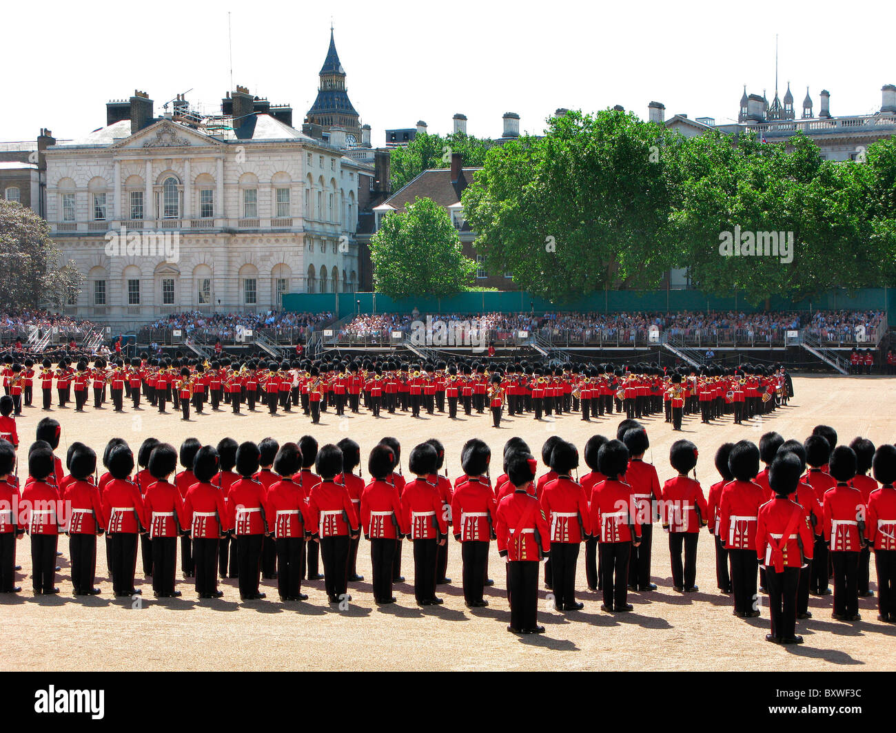 Troopng die Farbe, traditionell, London, Uk, Englisch Jahresveranstaltung in Pferd schützt Parade. Stockfoto