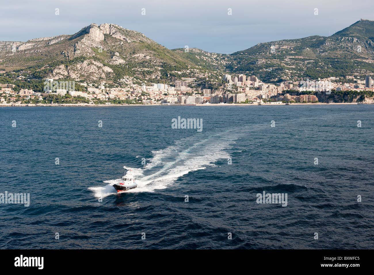 Lotsenboot im Hafen von Monte Carlo Stockfoto