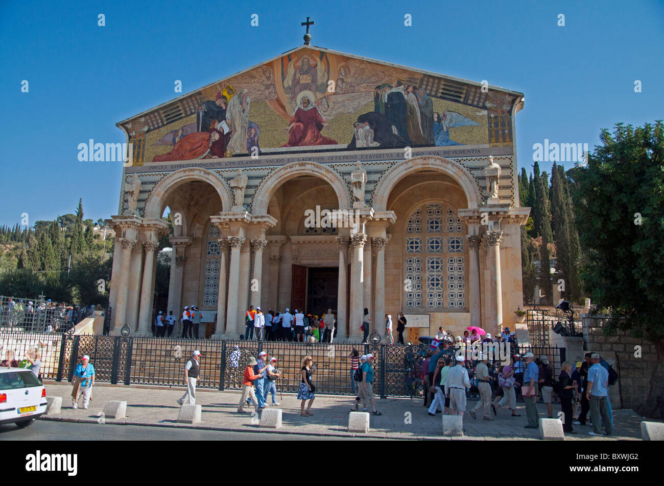 Die Kirche aller Nationen befindet sich auf dem Ölberg in Jerusalem Stockfoto