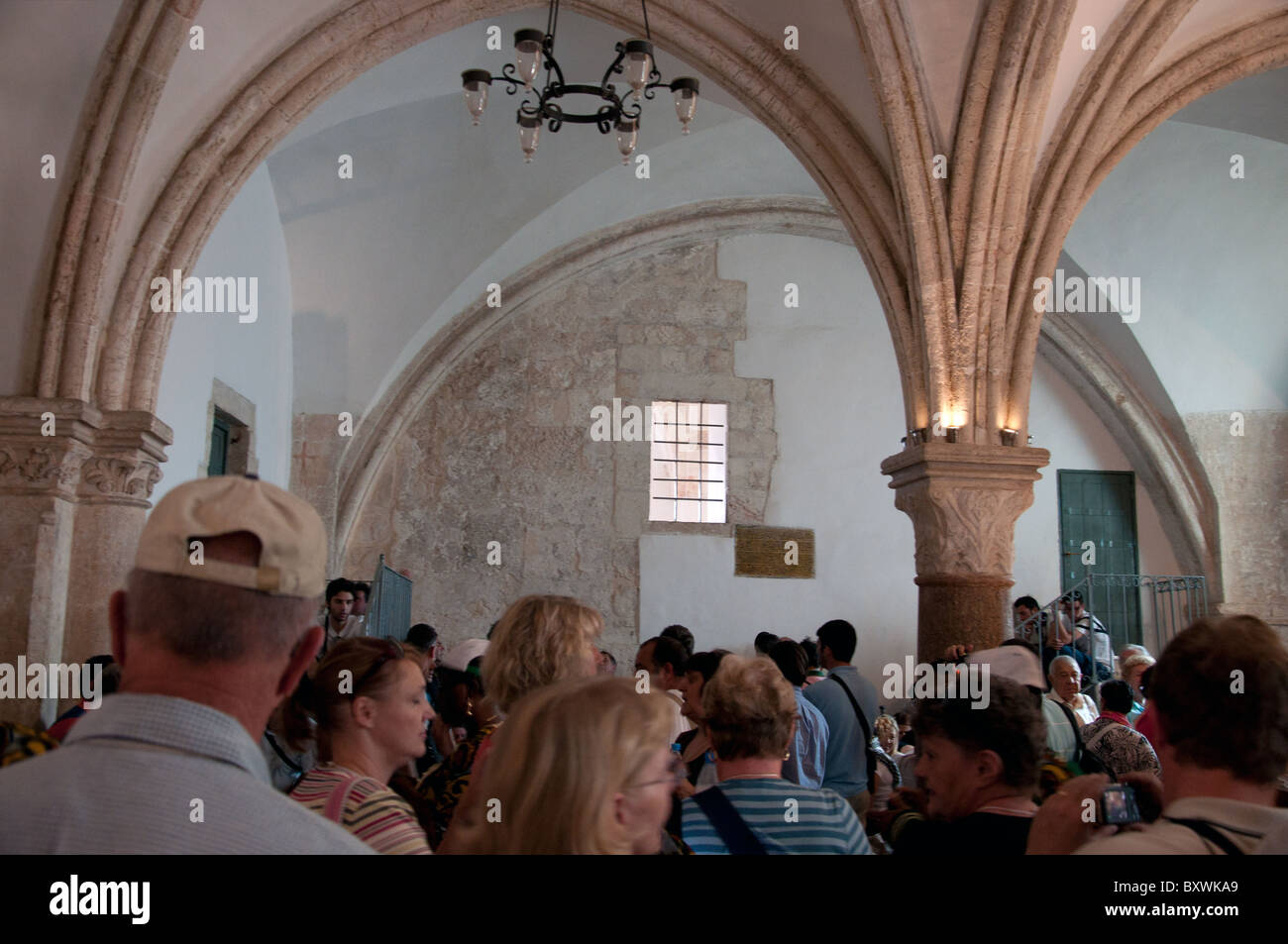 Die Zimmer des letzten Abendmahls nur außerhalb der Stadtmauern von Jerusalem. Stockfoto