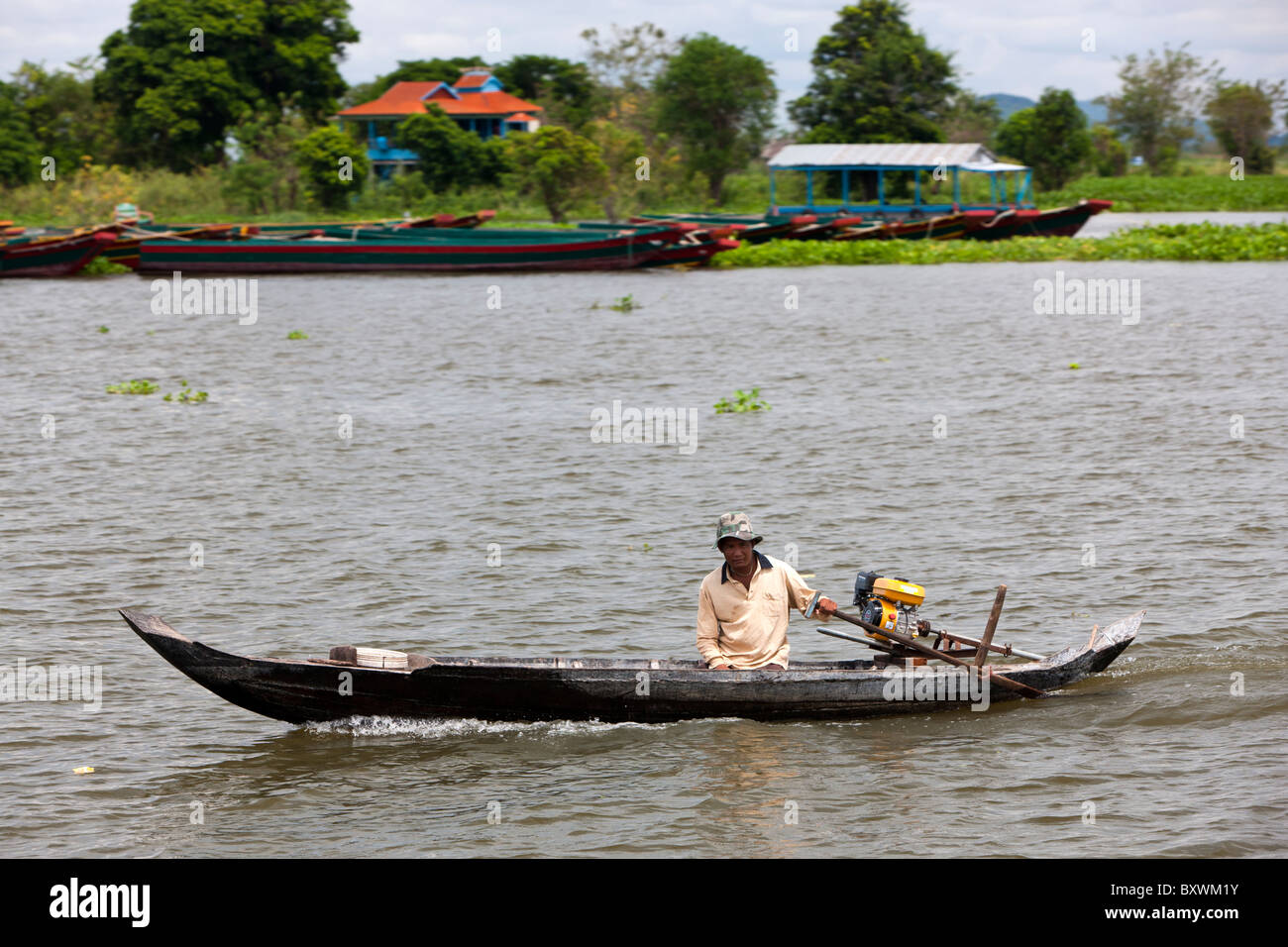 Tonle Sap Fluss. Kambodscha. Indochina. Südost-Asien. Stockfoto