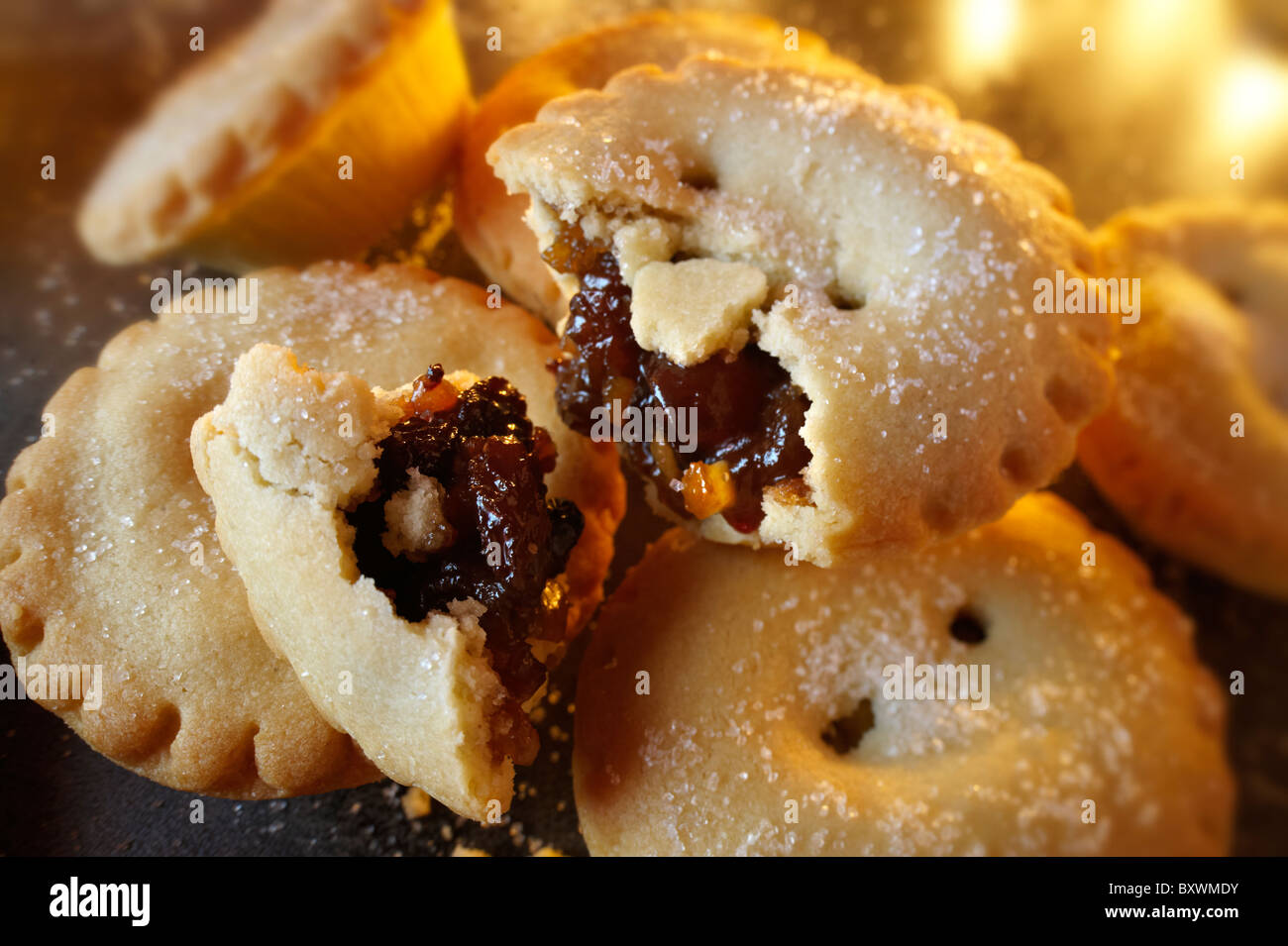 Traditionelle Weihnacht Mince Pies Stockfoto