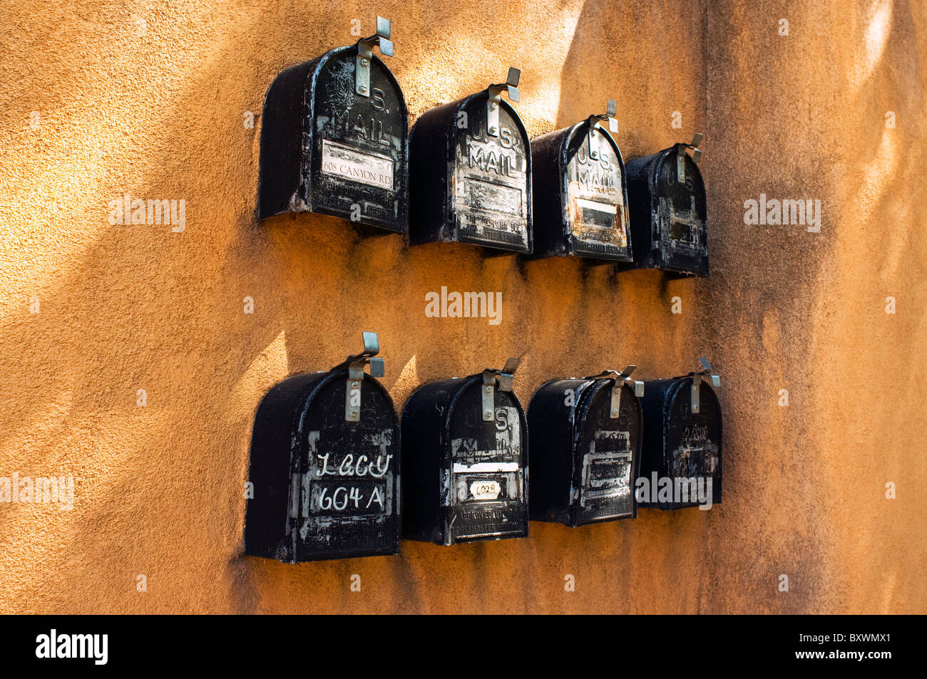 Metallbriefkästen Stockfoto