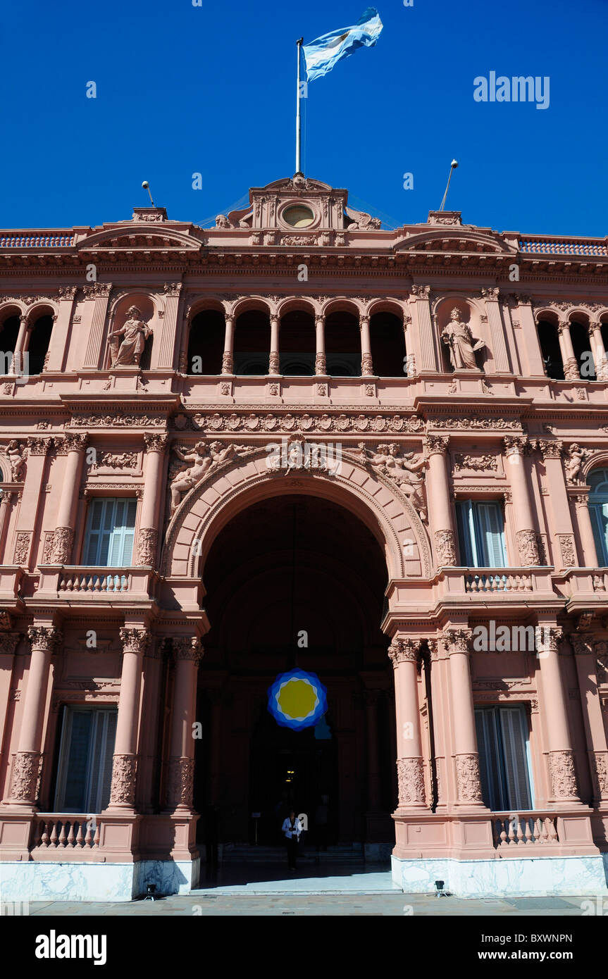 Präsidentenpalast Casa Rosada, Plaza de Mayo (Mai Quadrat), Buenos Aires, Argentinien, Südamerika Stockfoto