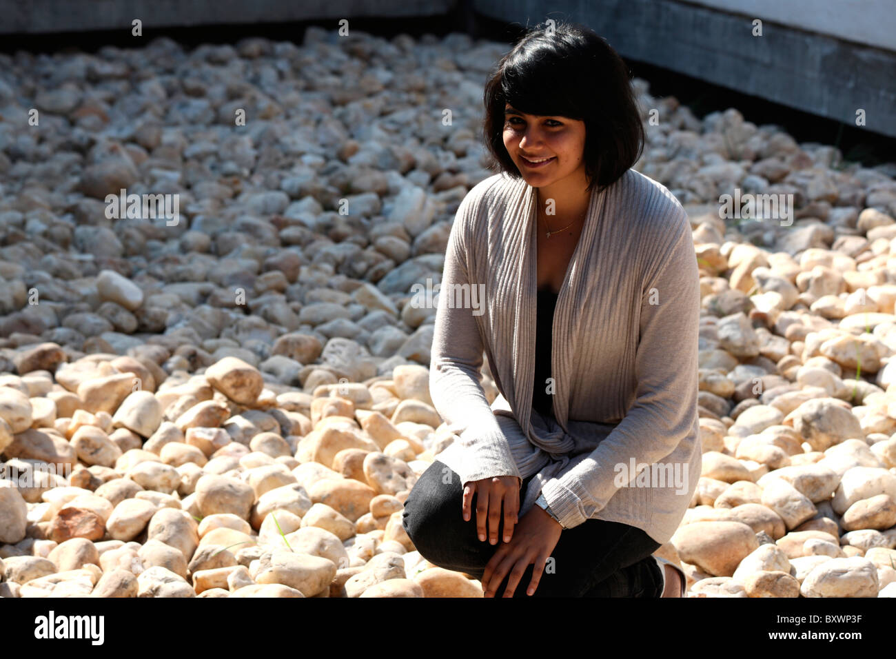 ein lächelndes Mädchen Stockfoto