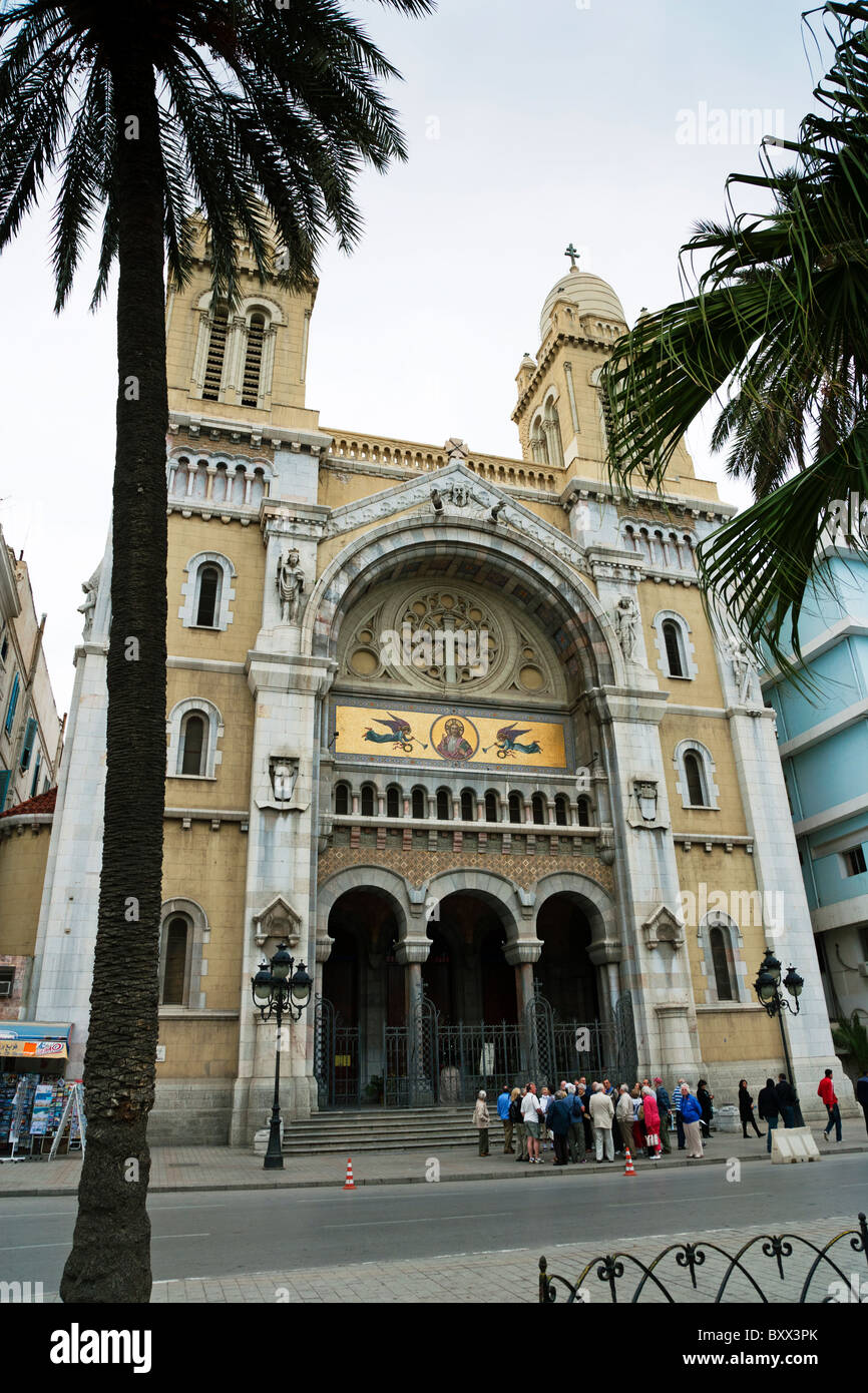 Der Cathedral of St. Vincent de Paul in Tunis Tunesien Stockfoto