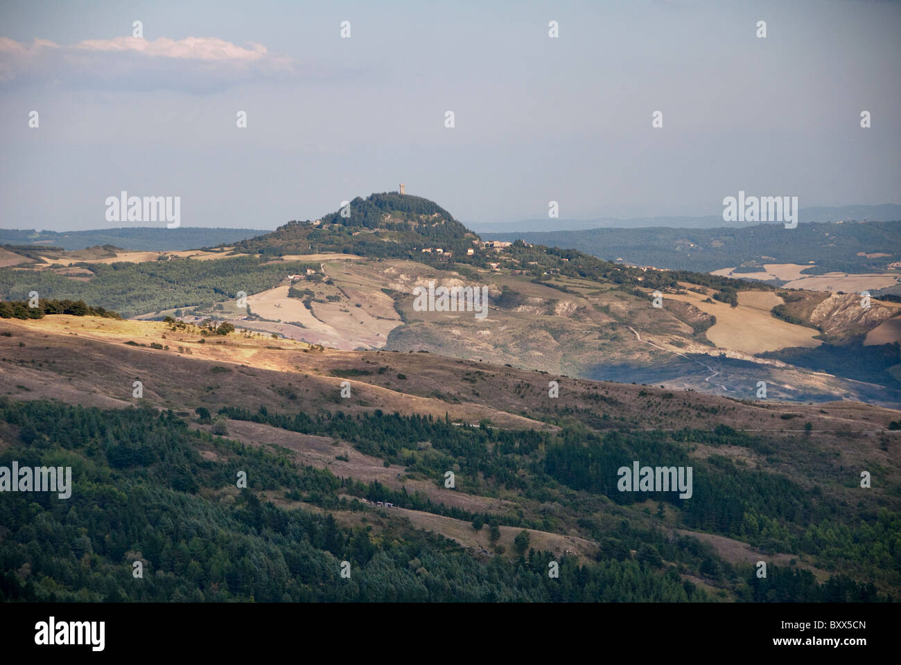 Die Stadt Radicofani Amiata Gebiet der Toskana Stockfoto