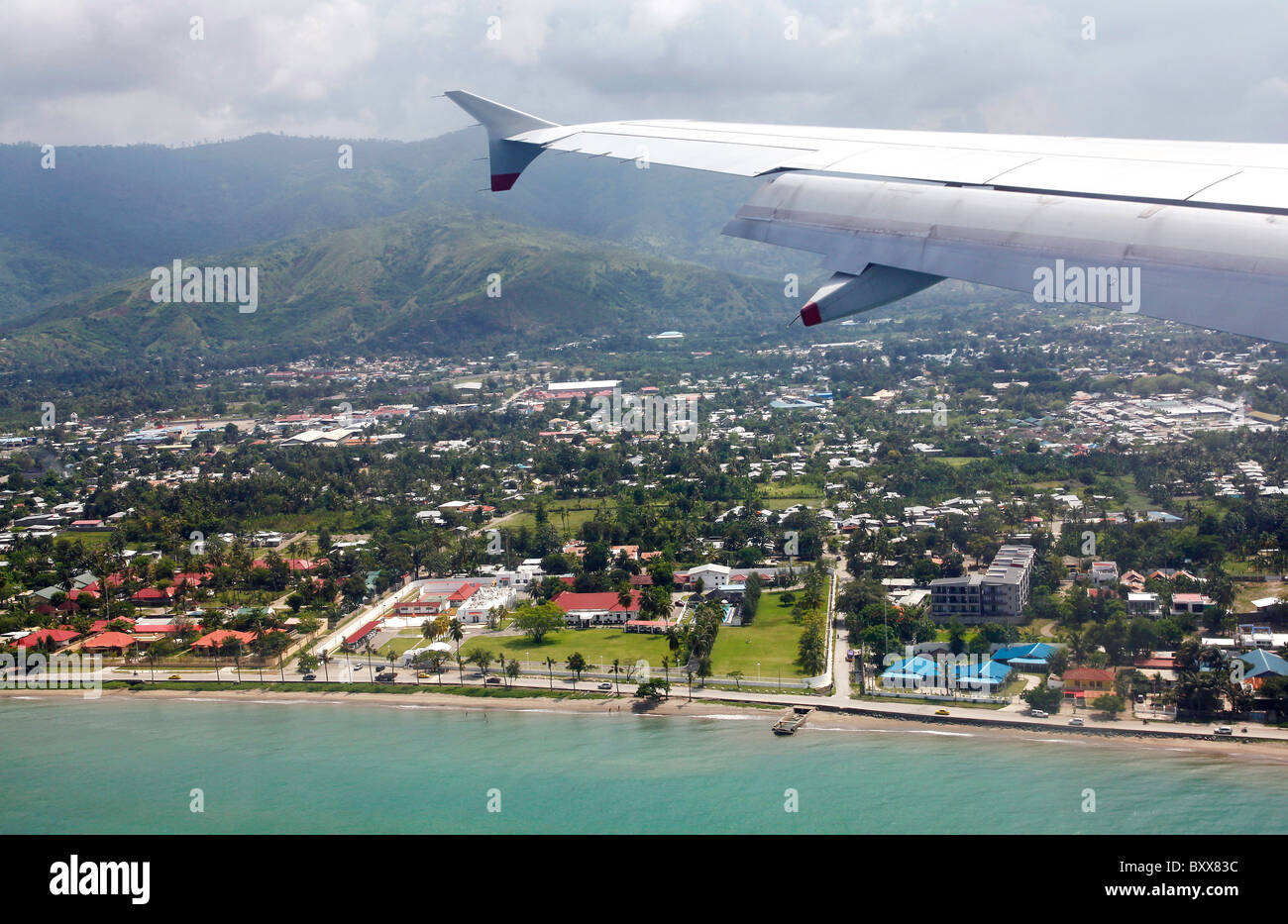 Vogelperspektive auf Dili, Hauptstadt von Timor-Leste (Osttimor) Stockfoto