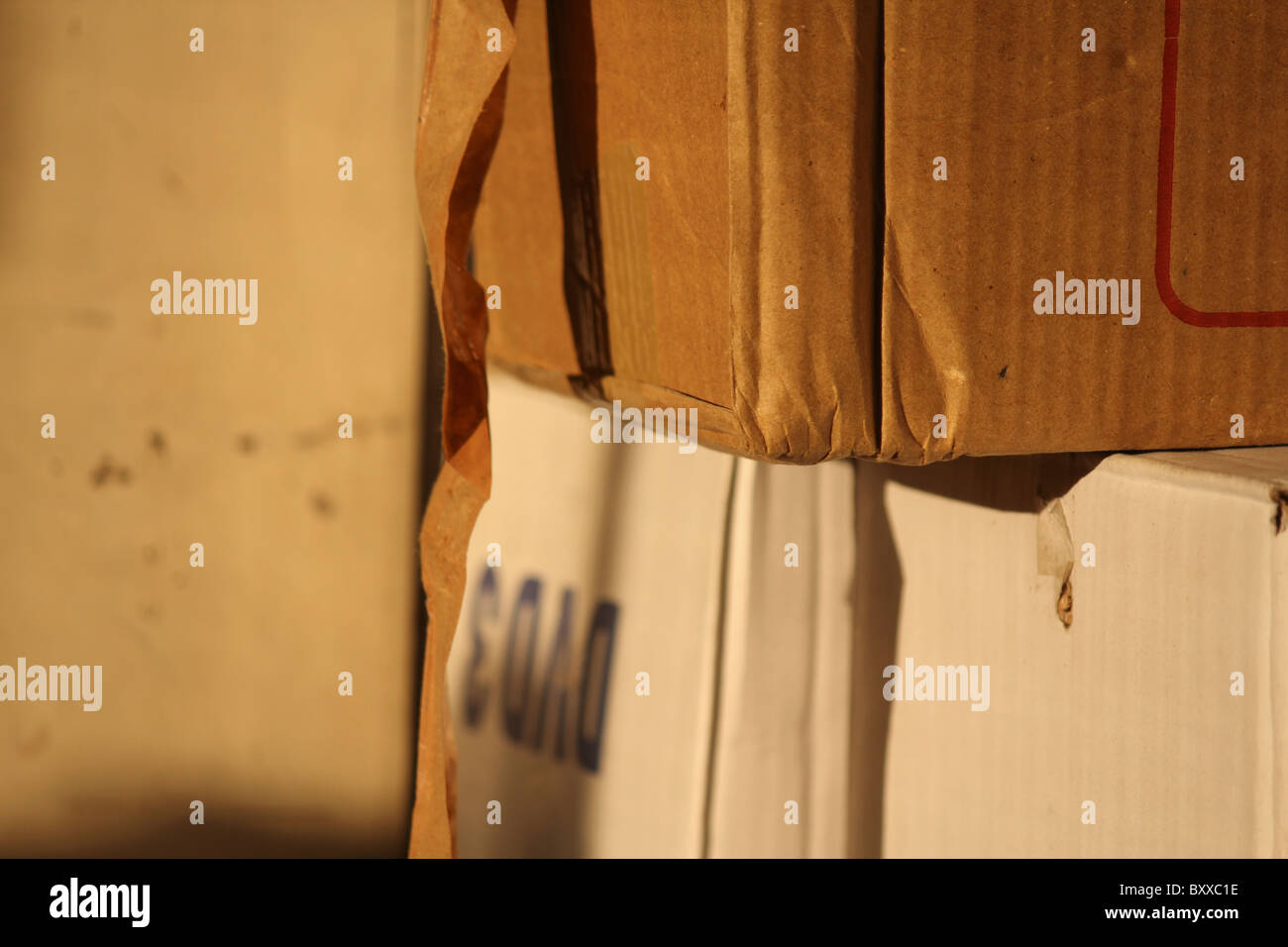 Karton Verpackung der DVD-Hüllen Stockfoto