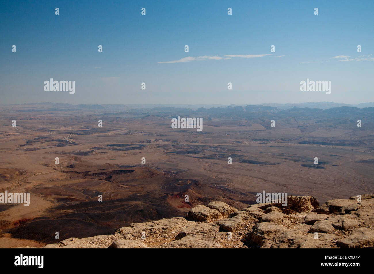 Ein Blick auf die Ramon Crater. Stockfoto