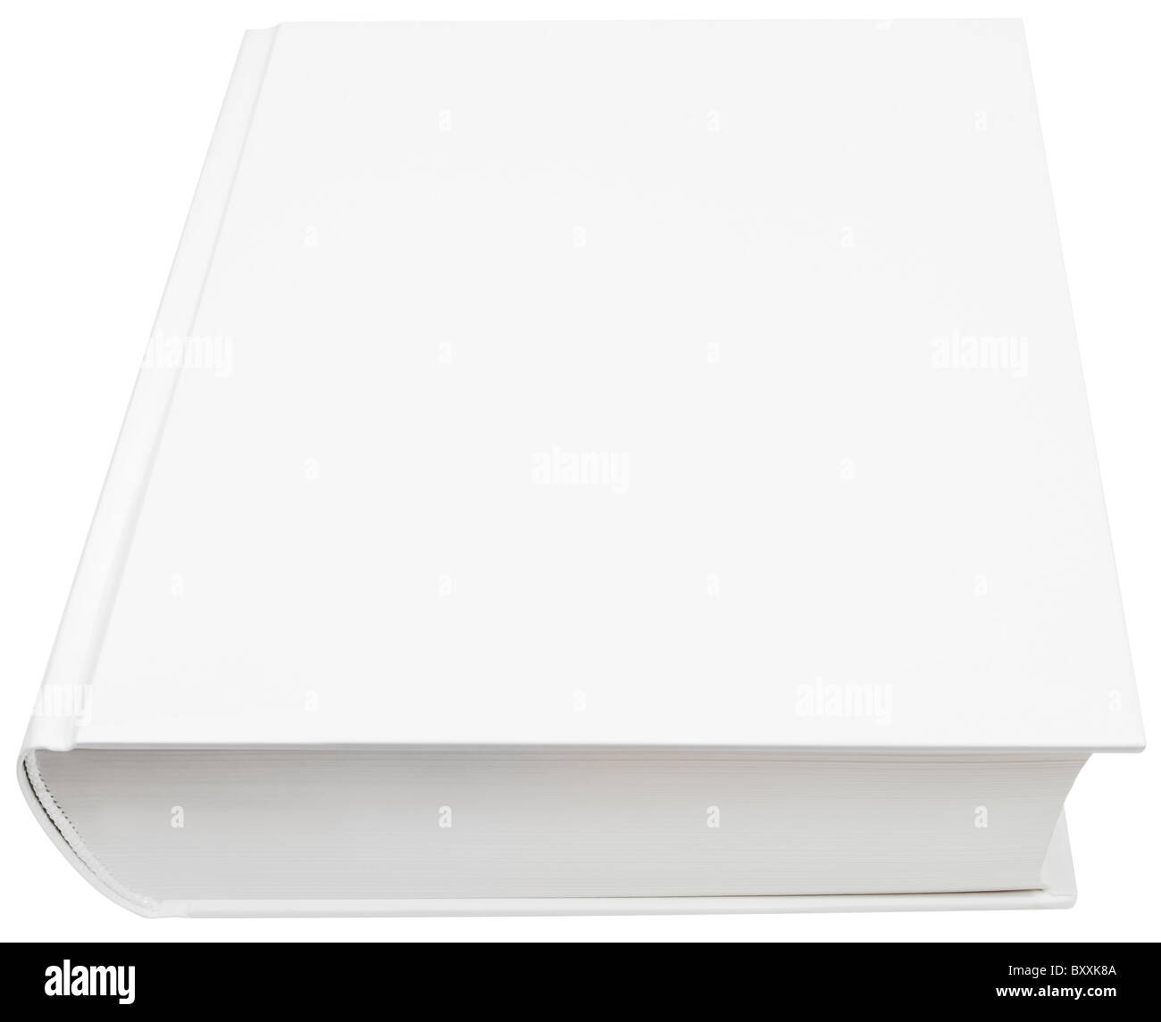 Bild des leeren weißen harten Bucheinband isoliert mit Beschneidungspfad Stockfoto