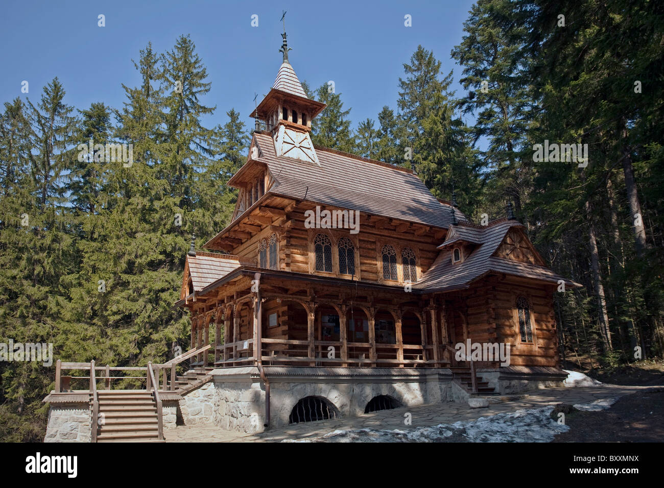 Kapelle Kirche heiliges Herz Jesu, Jaszczurowka, Zakopane Stockfoto