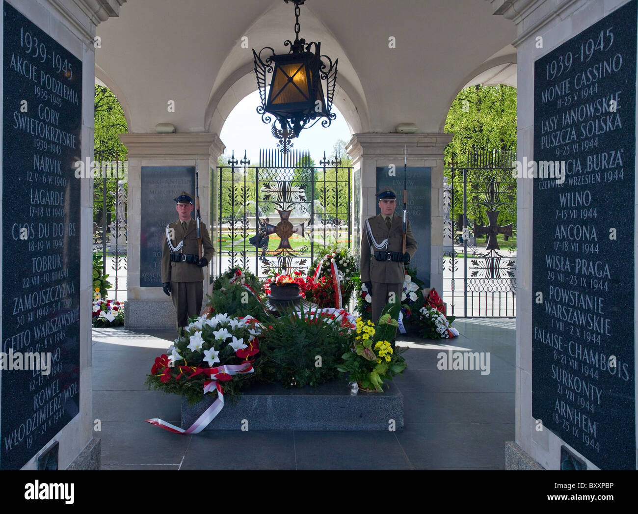 Grab des unbekannten Soldaten, Josef Pilsudski-Platz, Warschau, Polen Stockfoto