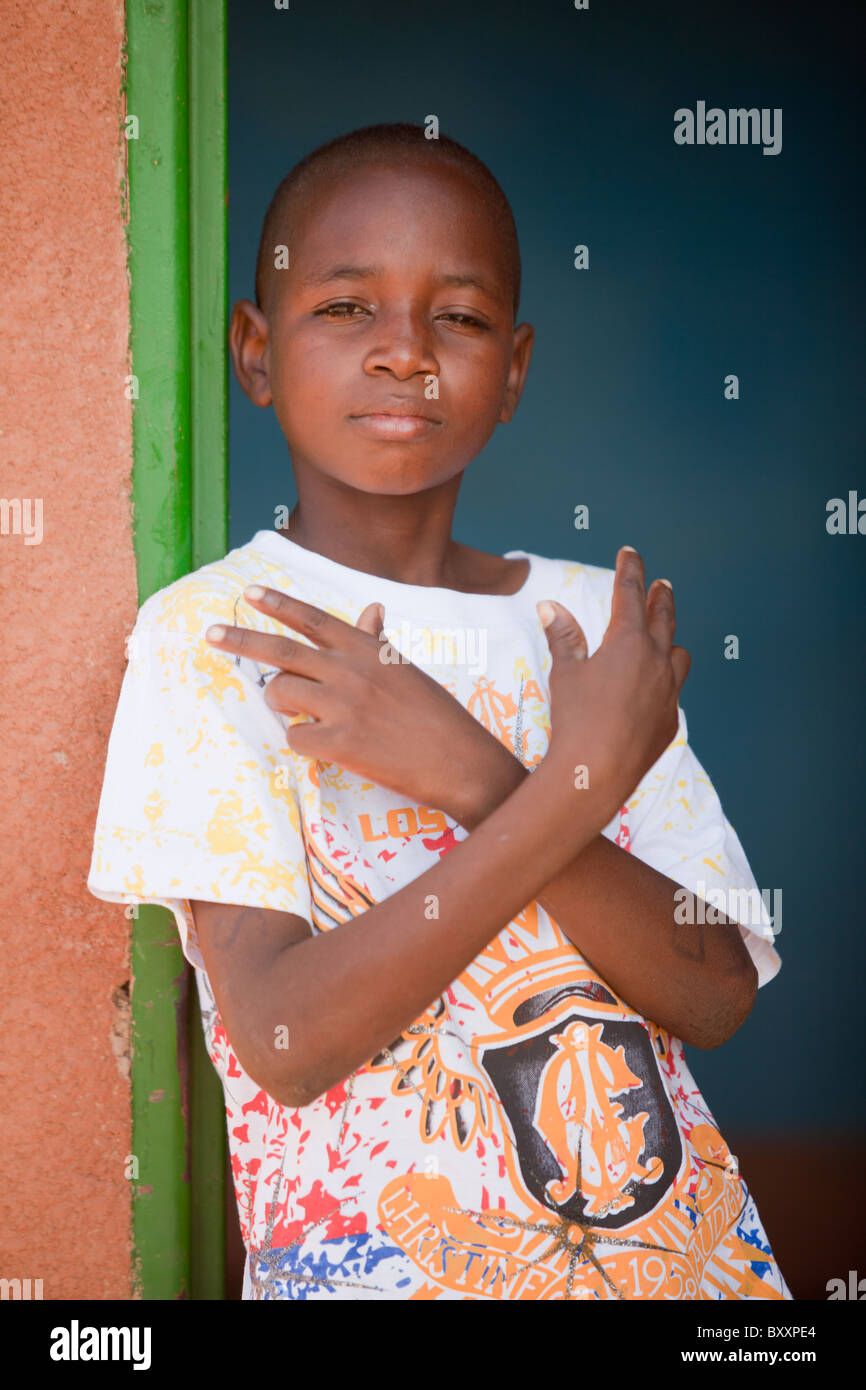 Fulani-junge in Djibo, nördlichen Burkina Faso. Stockfoto