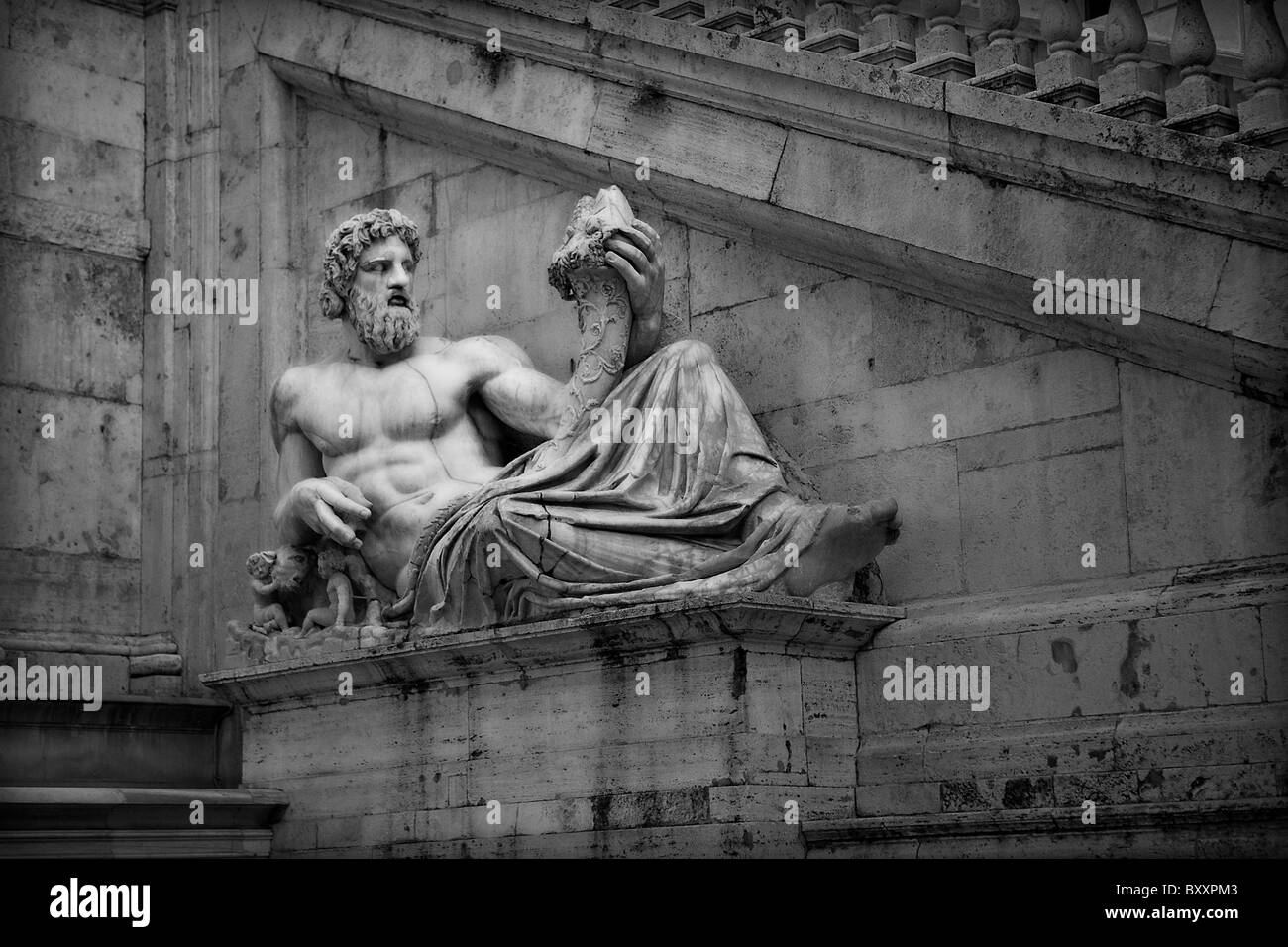 Statue Kapitol Rom Italien Stockfoto