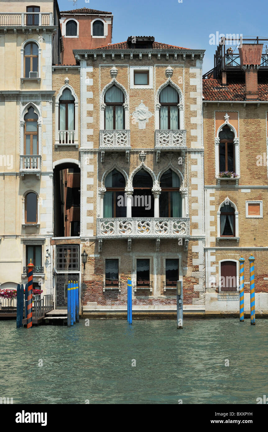 Venedig. Italien. Palazzo Contarini Fasan 15. C, aka Haus der Desdemona, Canale Grande. Stockfoto