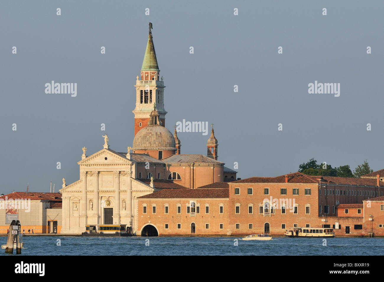 Venedig. Italien. Palladios Kirche von San Giorgio Maggiore (Chiesa di San Giorgio Maggiore). Stockfoto