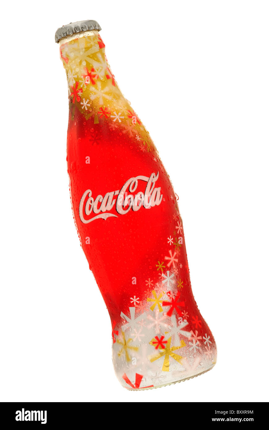 Coca-Cola Limited Edition Weihnachtsflasche Stockfoto