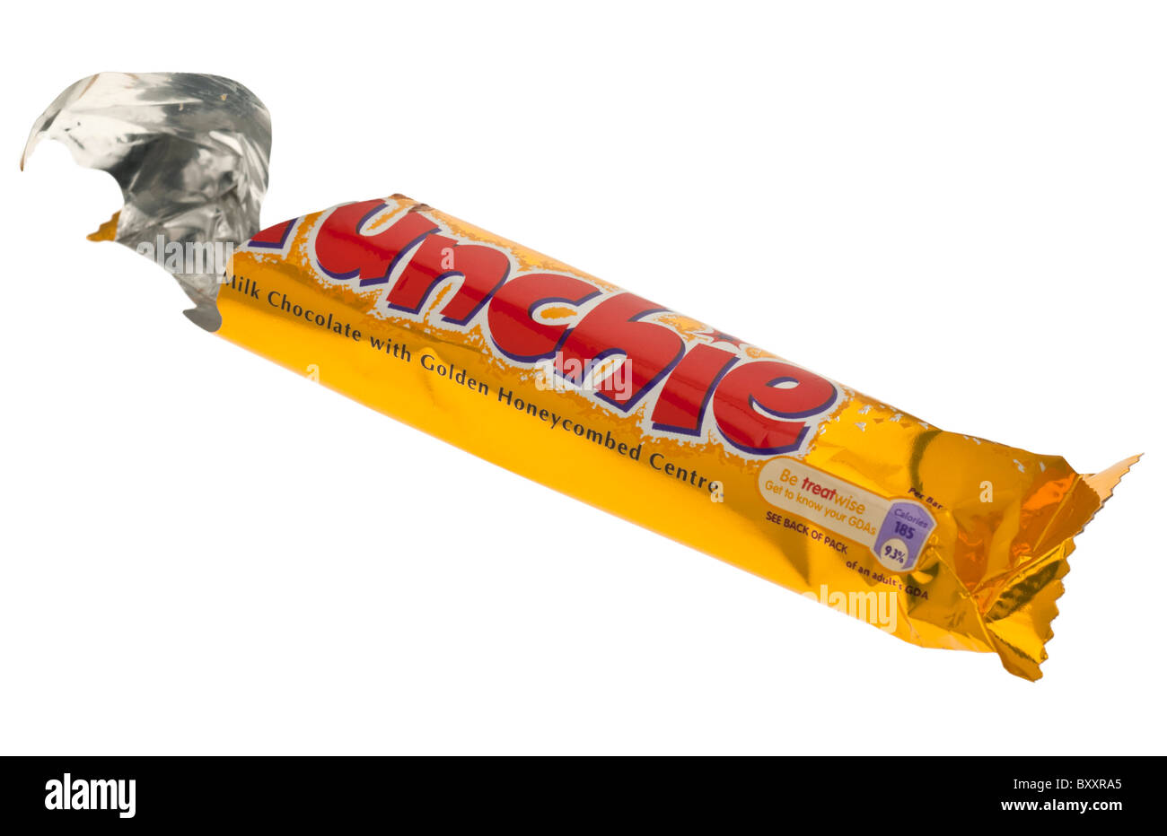 Cadbury Crunchie Schokoriegel Wrapper Stockfoto