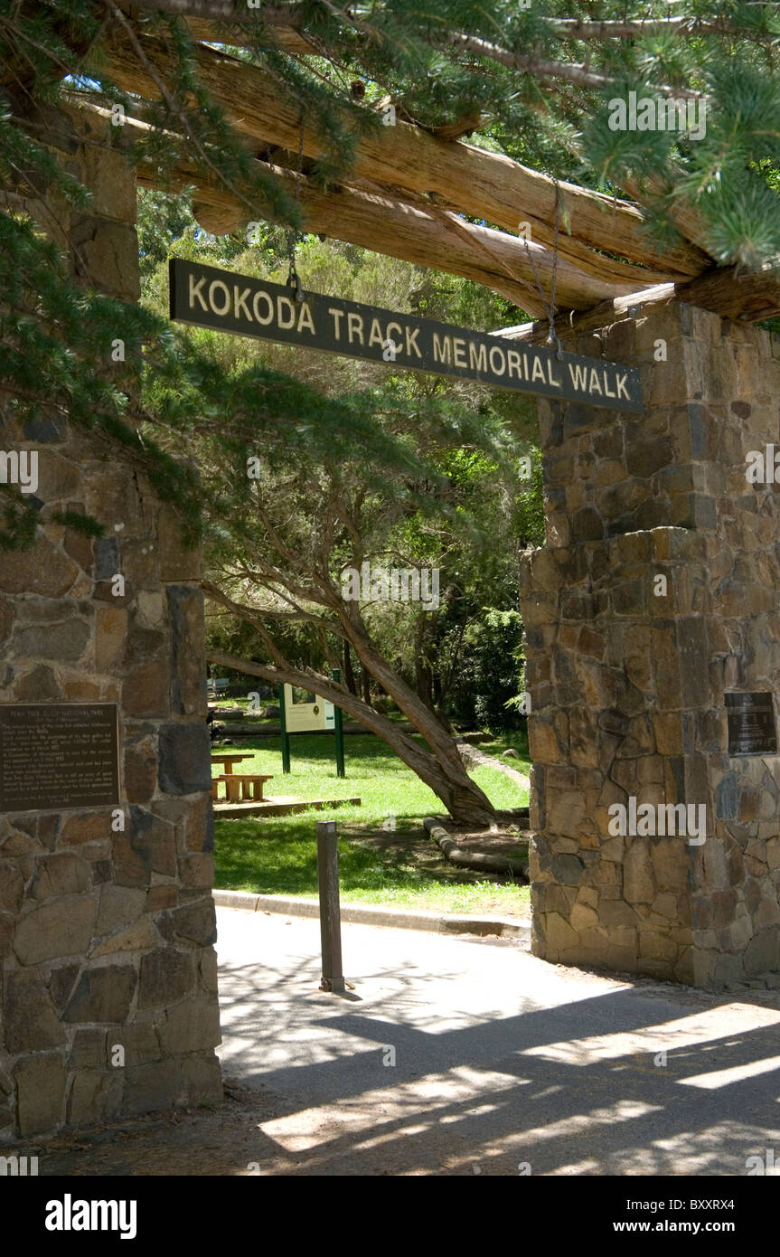 Kokoda Track Gedenkweg im Nationalpark Mt Dandenong, außerhalb von Melbourne, Australien Stockfoto