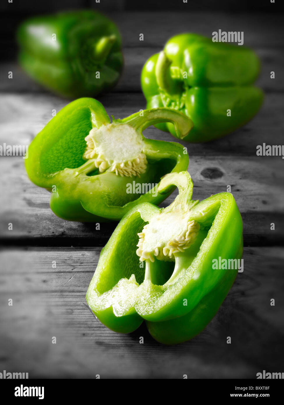 Grüner Paprika-Fotos, Bilder & Bilder Stockfoto