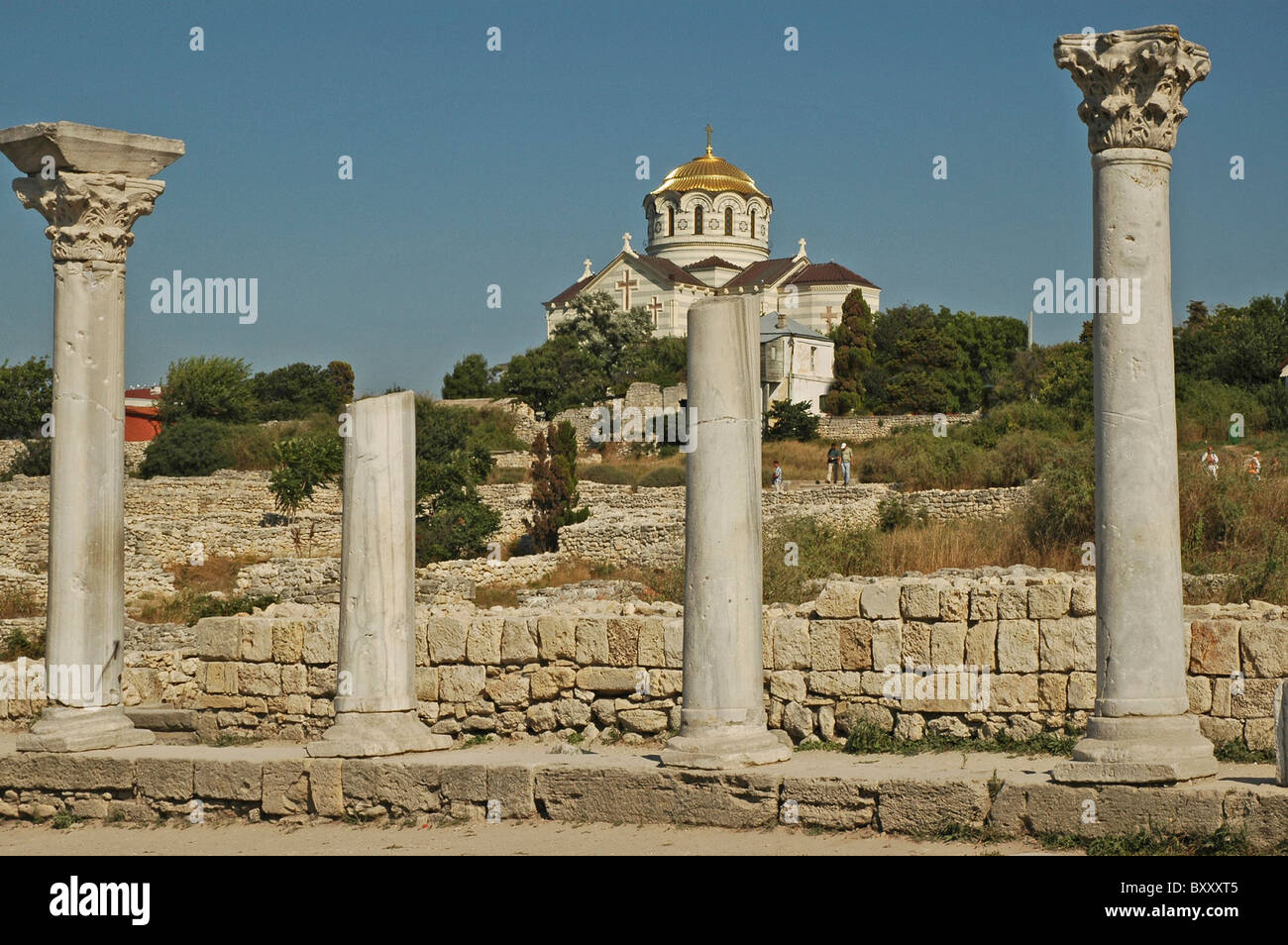 UKRAINE, UdSSR, Sowjetunion Verband, Ost-Block, Russland, eisernen Vorhang, Sevastapol, Chersones (422 v. Chr.), Website der frühchristlichen Stockfoto