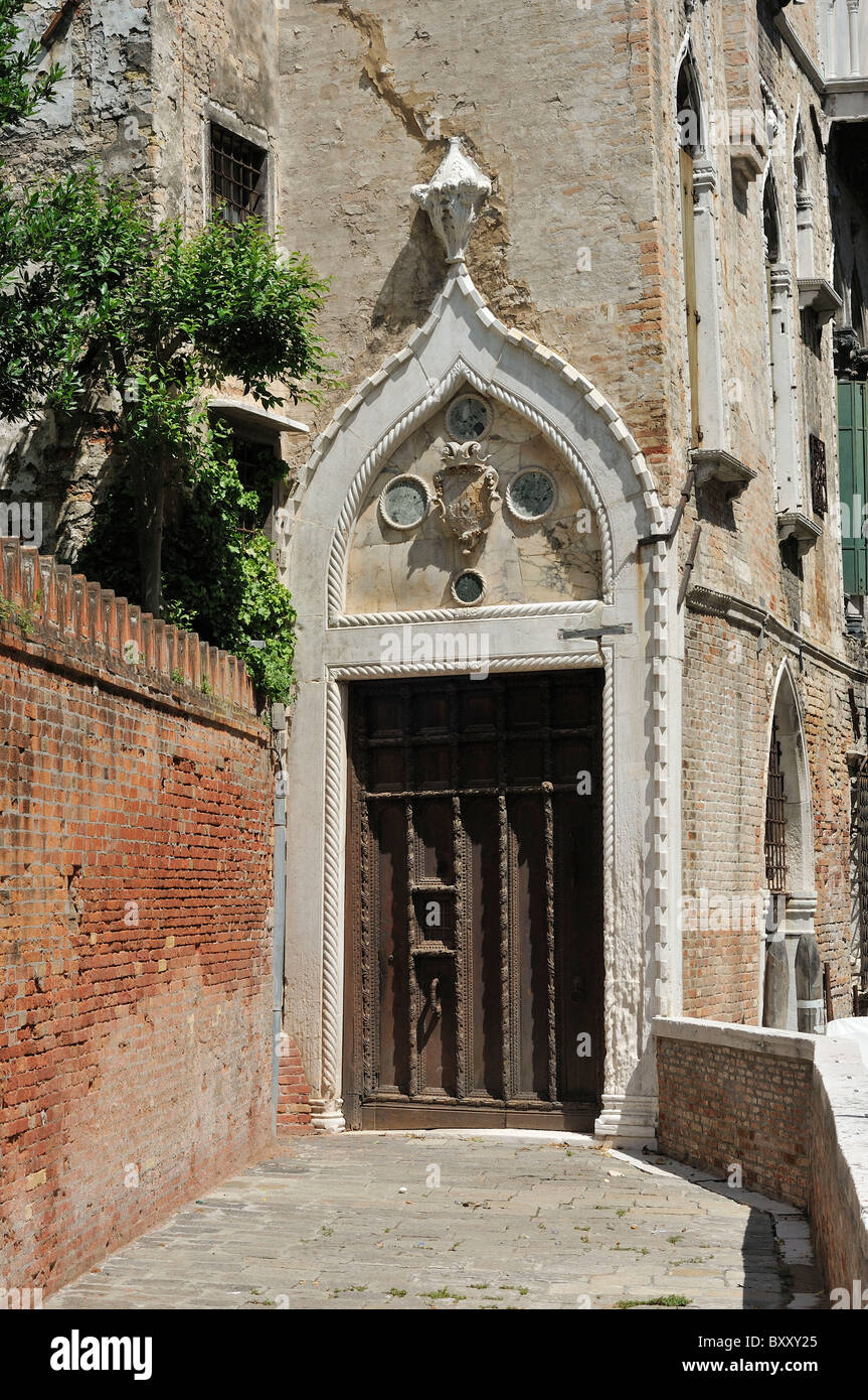 Venedig. Italien. Venezianischen gotische Palazzo Soranzo van Axel & Rio della Panada. Stockfoto