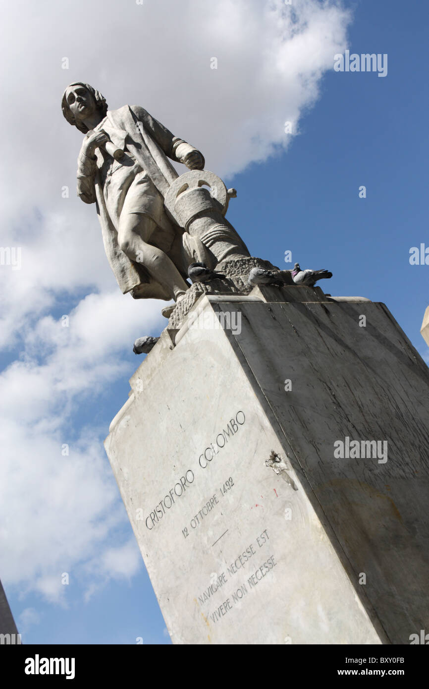 Christopher Columbus-Statue Stockfoto