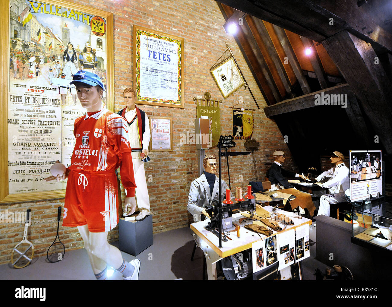 Belgien, Ath: Museum der königlichen Tennis Stockfoto