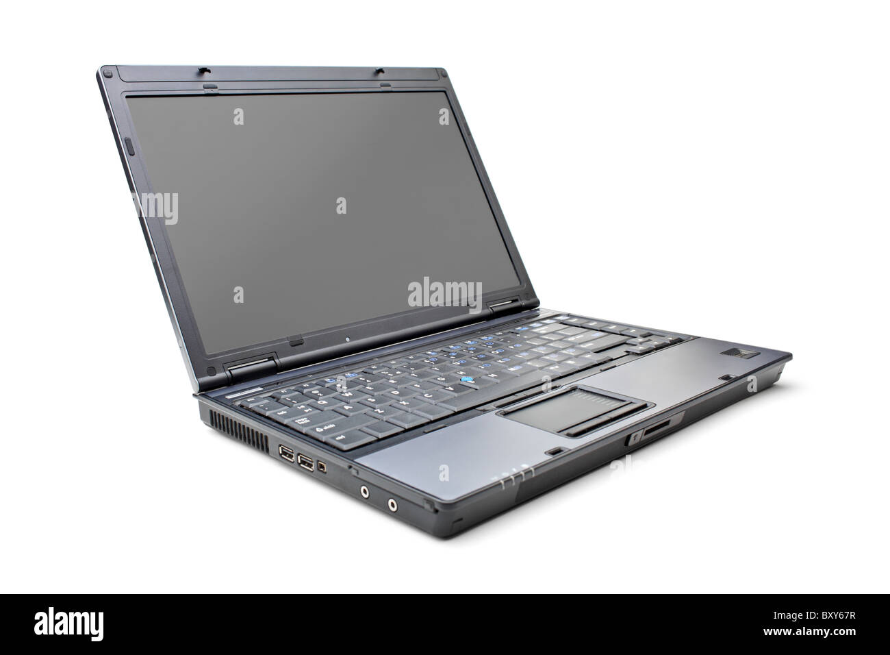 Eine Studioaufnahme eines Laptops Stockfoto