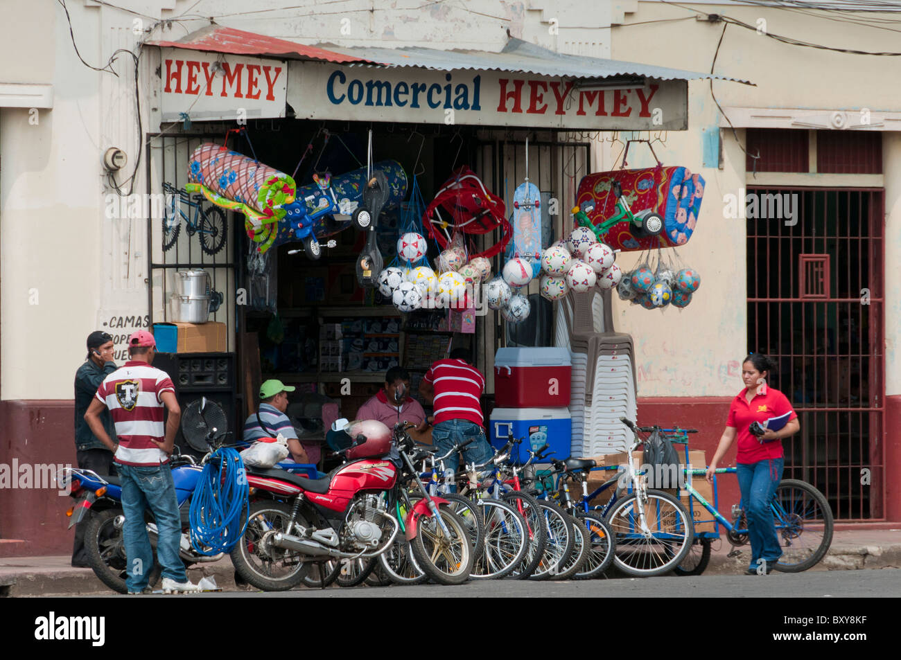Geschäfte Leon Nicaragua Stockfoto