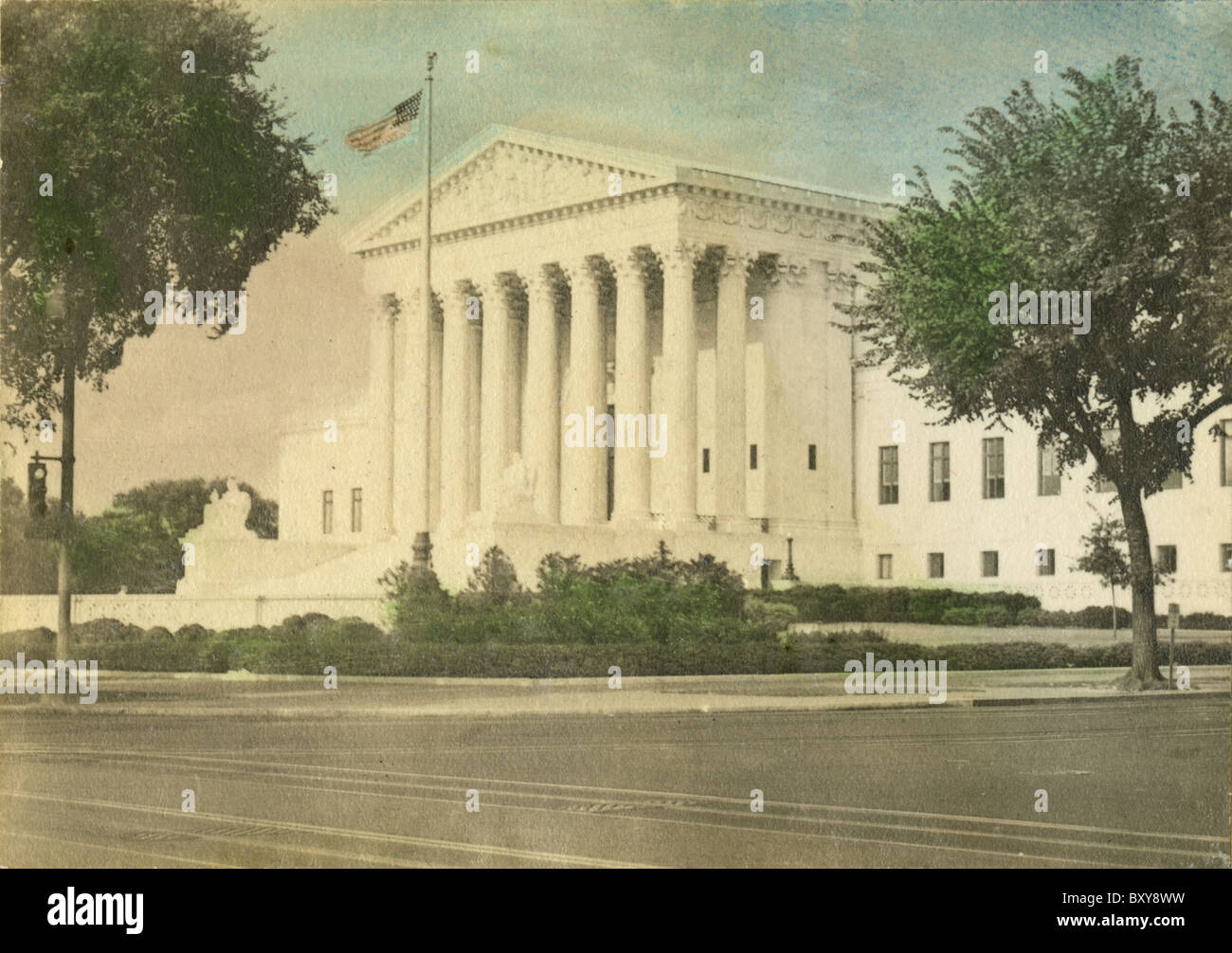 Ca. 1910er Jahre Hand-getönten Foto von der Supreme Court, Washington DC, USA. Stockfoto