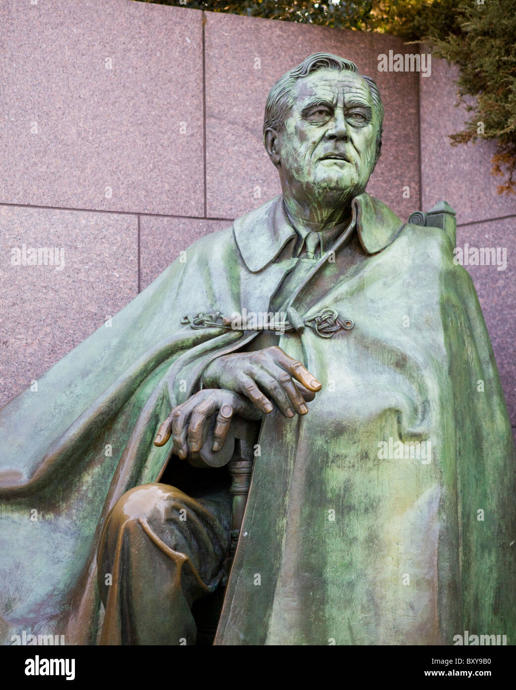 Bronze-Skulptur des FDR - Washington, DC Stockfoto