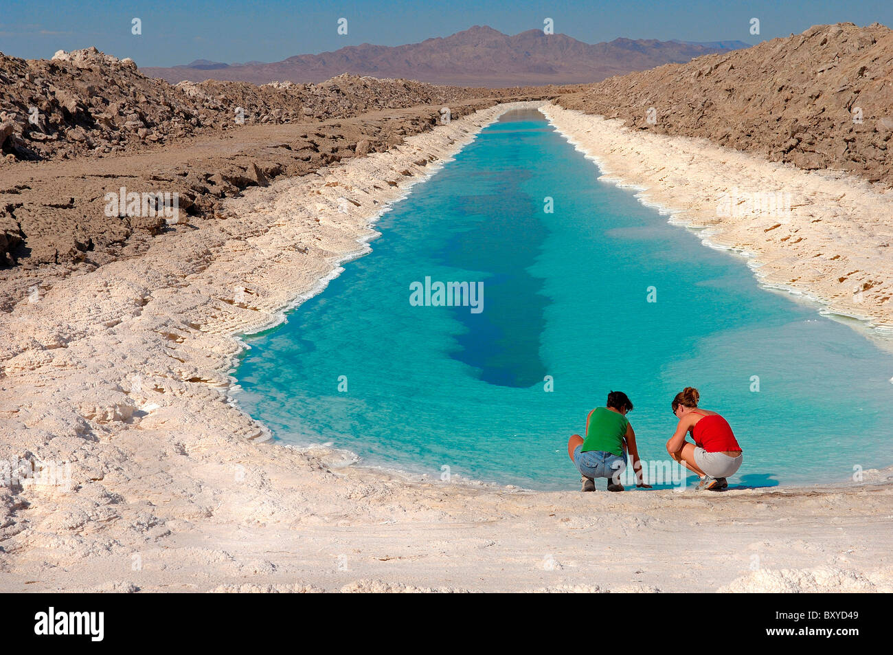 Chlorid-Felder außerhalb von Amboy, Mojave-Wüste, Kalifornien, USA Stockfoto