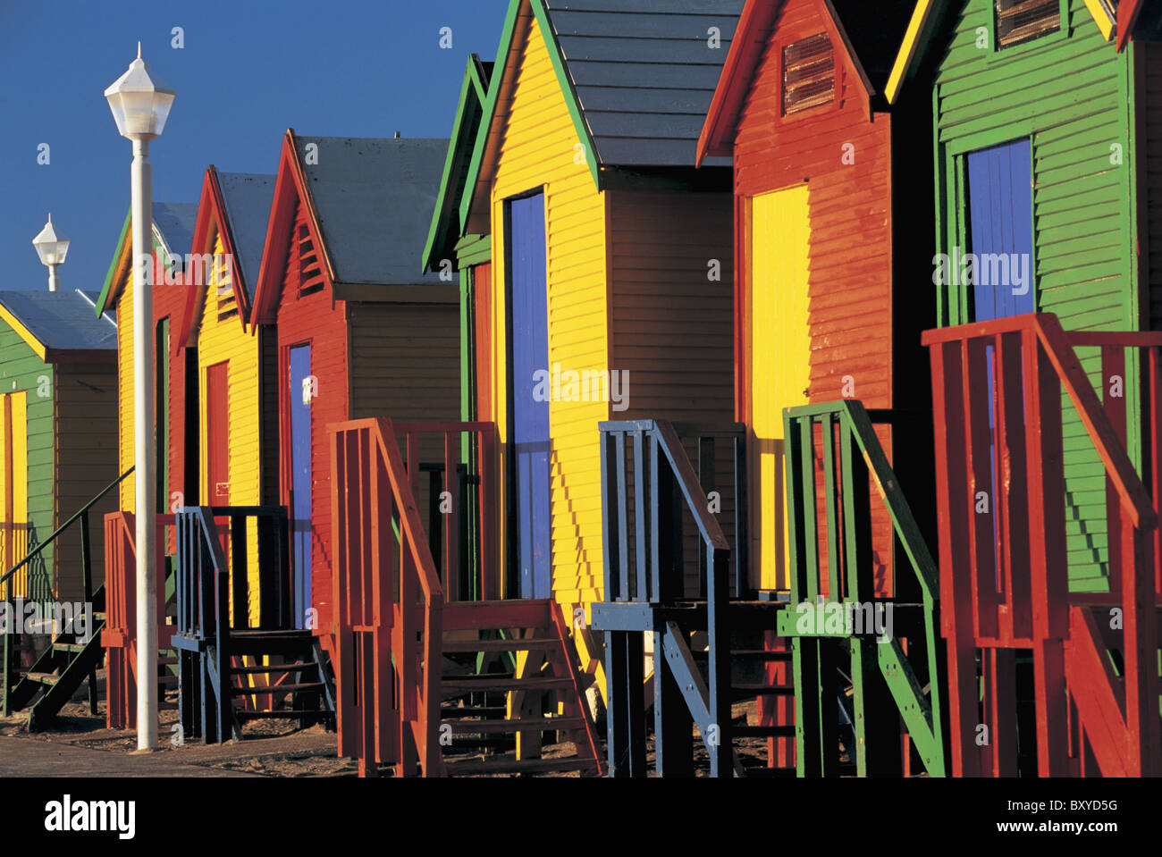 Viktorianische Badehäuschen, Cape Town, Südafrika Stockfoto