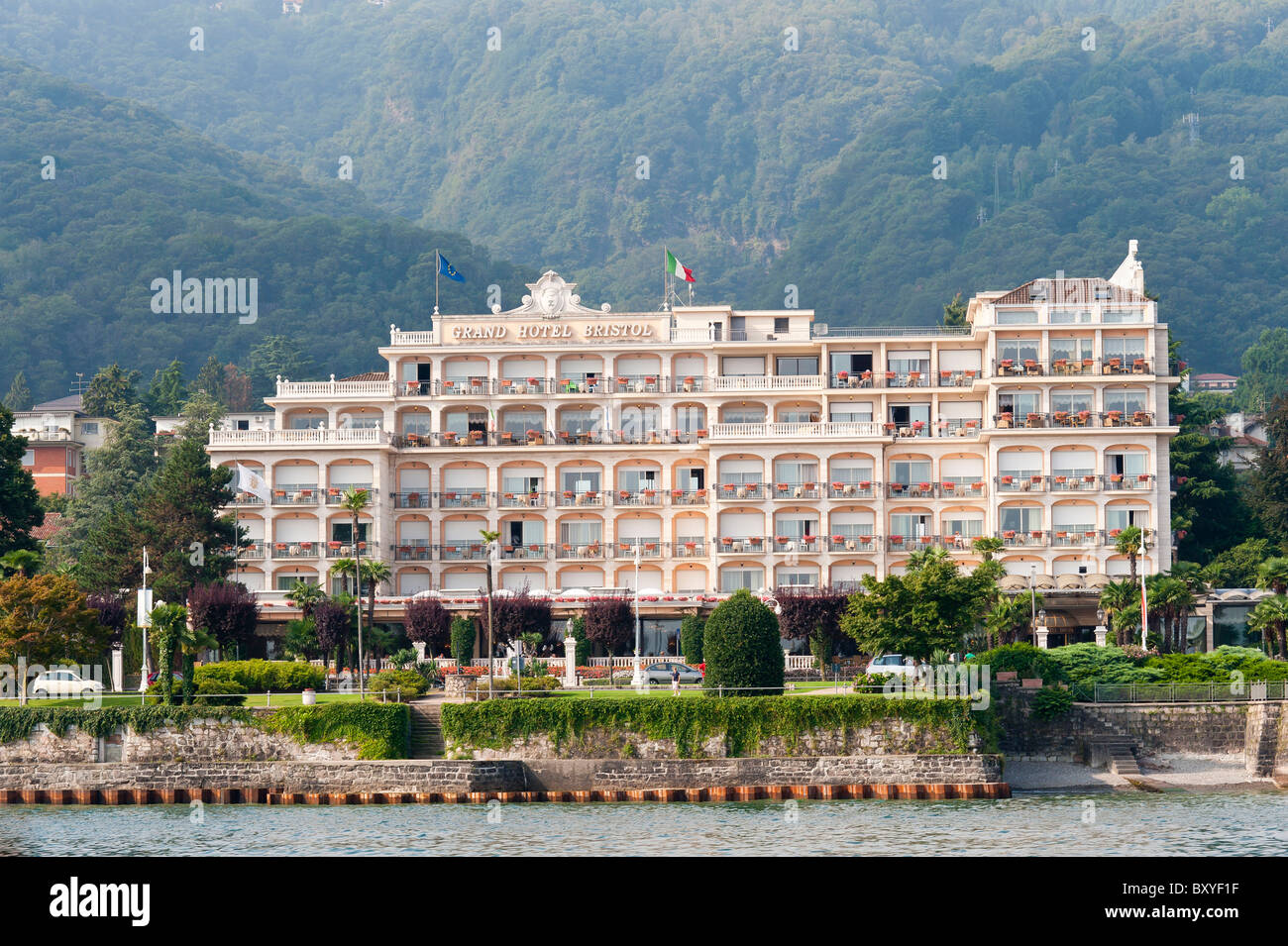 Grand Hotel Bristol Stadt Stresa Lago Maggiore Italien Stockfotografie Alamy