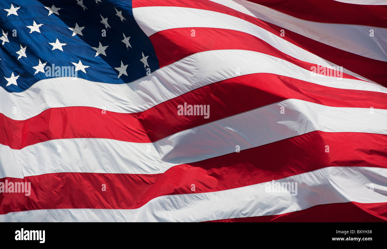 Nahaufnahme der amerikanischen Flagge Stockfoto