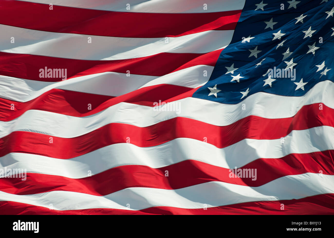 Nahaufnahme der amerikanischen Flagge Stockfoto