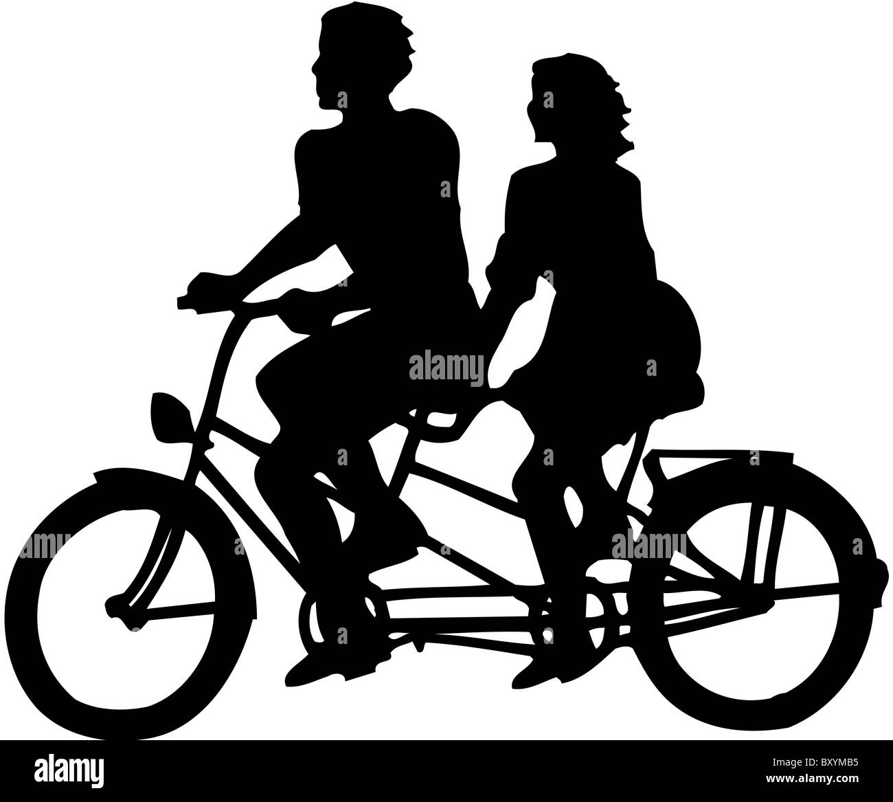 Tandem-Fahrrad Stockfoto