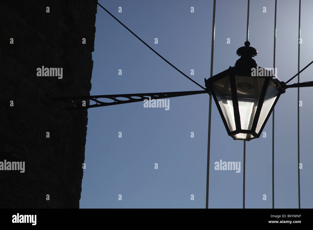 Clifton, Bristol, UK, Clifton Suspension Bridge, viktorianischen Lampe Stockfoto