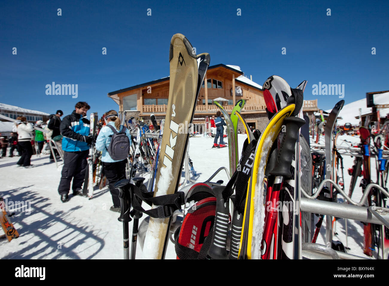 Estacion Esqui Sierra Nevada Granada Andalusien España Skistation Andalusien Spanien Stockfoto